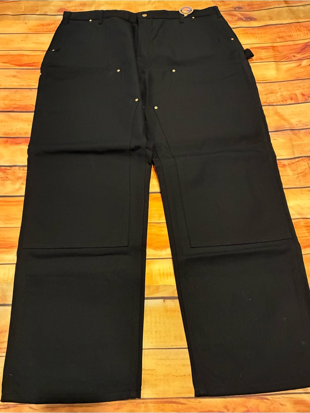 Carhartt B01 Firm Duck Double-Front Work Pants Black Mens Utility Carpenter